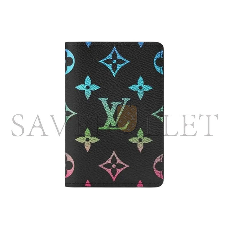 l**is V*t*n murakami monogram gradient print all over card holder black m14134 (11*7.5*1cm)